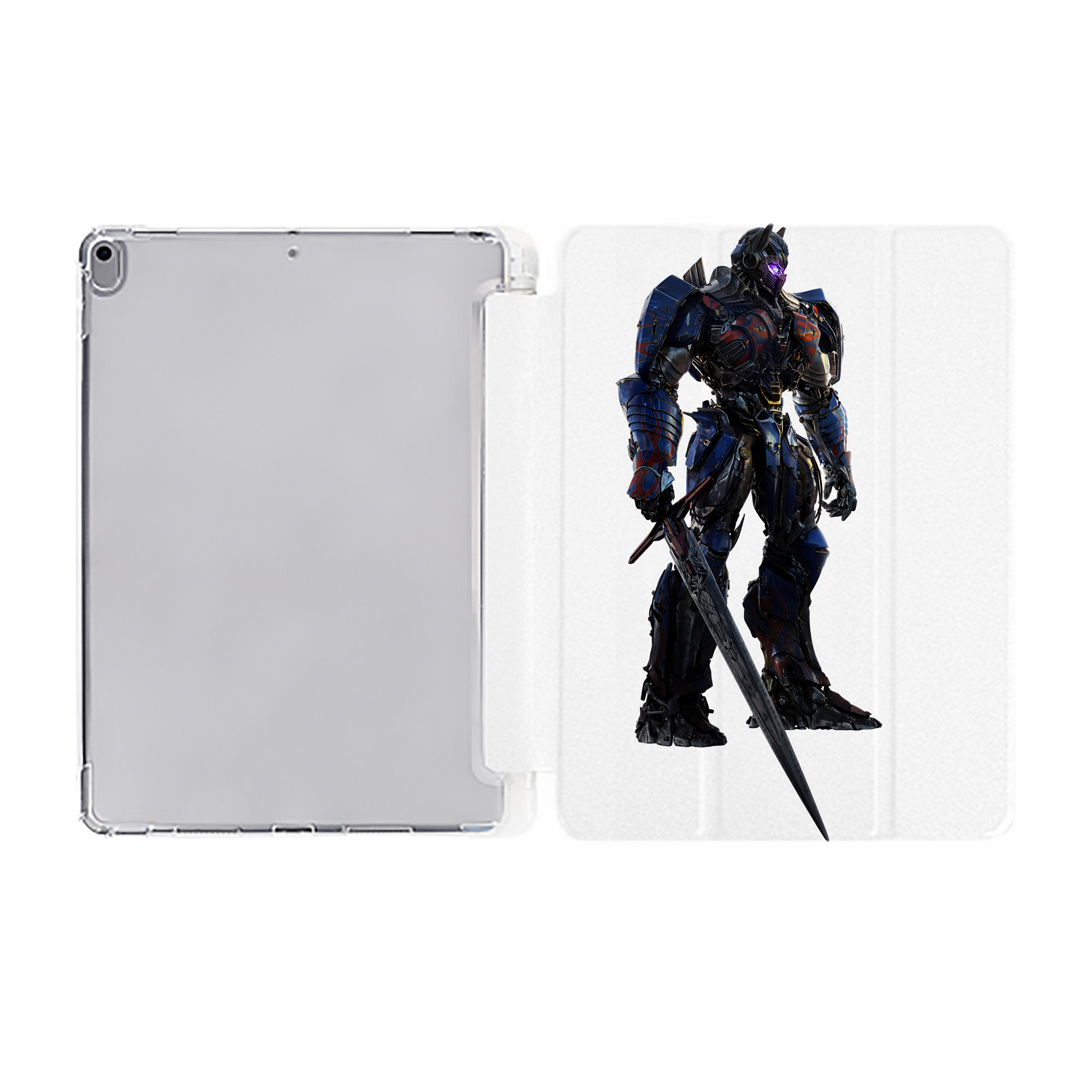（画像用） Transformers トランスフォーマー IPad ケース ペン収納付き 三つ折りスタンド PUレザー×シリコン 対応機種9.5/10.5/10.9インチ